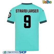 Maglie da calcio Wolves Jorgen Strand Larsen #9 Seconda Maglia 2025-26 Manica Corta